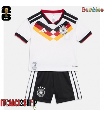 Germania Prima Maglia Bambino Mondiali 2026 Manica Corta (+ Pantaloni corti)